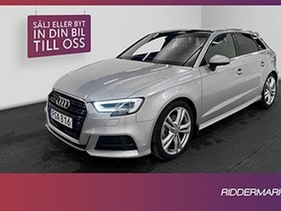 Audi A3 Quattro Sportback TDI 184hk S-Line Pano Matrix Drag