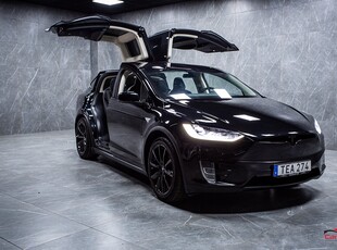 Tesla Model X 90D 423hk 7 -sits Luftfjädring MOMS Drag Kamera Navi