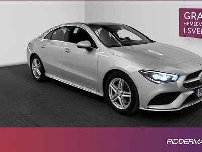 Mercedes CLA200Benz CLA 200 AMG Pano Burmester Wide Värmare 2021, Sportkupé