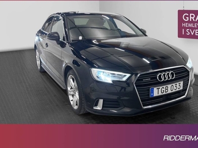 Audi A3Quattro Sedan 2.0 Sport Cockpit M K-Värm Navi 2017, Halvkombi