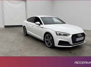 Audi A5TFSI Q S-Line Skinn Tyg P-värmare Svart-optik 2018, Sportkupé