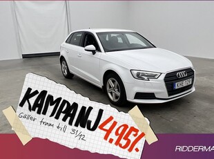 Audi A3Sportback 35 TFSI Proline Sensor 2019, Halvkombi