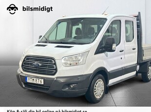 Ford CustomTransit 350 2.0 TDCi Dubbelhytt 7sits Flak 2017, Personbil