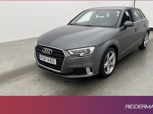 Audi A3Sportback 1.0 TFSI Comfort Sensorer Keyless 2017, Halvkombi