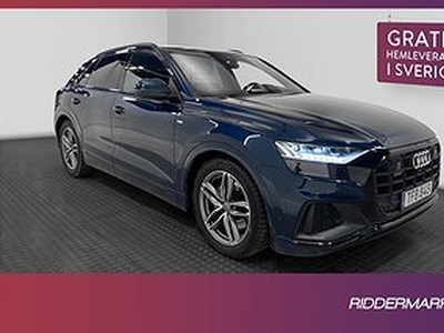 Audi Q8 50 Q S-Line D-värme Matrix Svart Optik B&O Luftfj