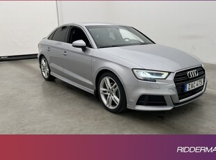 Audi A3Sedan TFSI S-Line Sensorer Halvskinn Sportstol 2018, Halvkombi