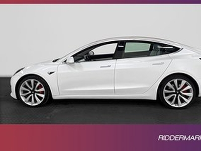 Tesla Model 3 Performance AWD Uppgraderad AP Ljus interiör