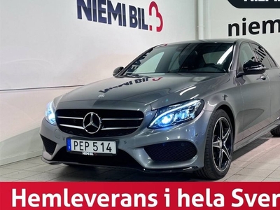 Mercedes C220Benz C 220d AMG 7G Plus 170h Dvärm Kamera Skinn SoV 2017, Sedan