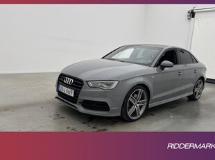 Audi A3 Sedan 2.0 TDI Q 184hk S-Line Pano Sensorer Halvskinn