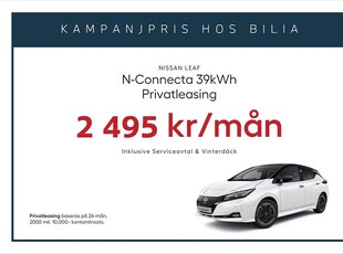 Nissan Leaf PRIVATLEASING 24 MÅN 2495:-/MÅN