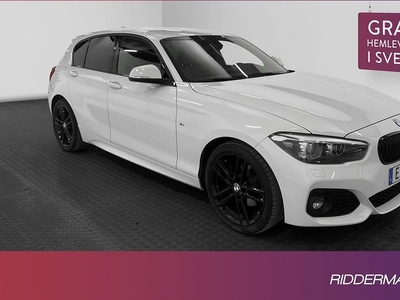 BMW 120i M Sport Skinn Sensorer Låg Skatt Välservad 2019, Halvkombi