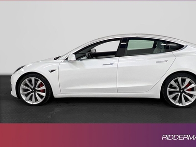 Tesla Model 3Performance AWD Uppgraderad AP Ljus interiör 2019, Halvkombi