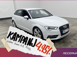 Audi A3Sportback 2.0 TDI S-Line Halvsk 2014, Halvkombi