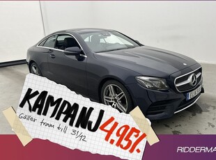 Mercedes E300Benz E 300 Coupé AMG Pano P-Värm Kamer 2017, Sportkupé