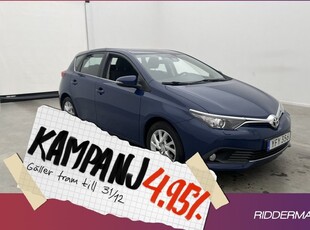 Toyota Auris1.2 Turbo Active Kamera Drag 2017, Halvkombi