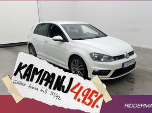 Volkswagen GolfTSI R-Line Kamera CarPlay 2017, Halvkombi