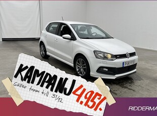 Volkswagen Polo1.2 TSI R-Line M&K-Värm Sen 2017, Halvkombi