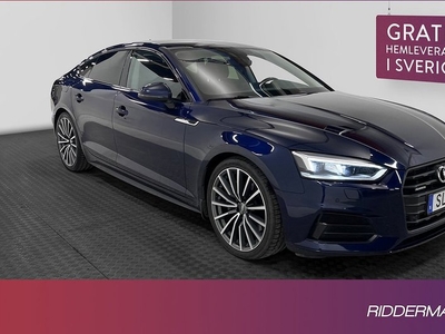 Audi A5Sportback 45 TFSI Q Proline CarPlay Värm Drag 2019, Sportkupé