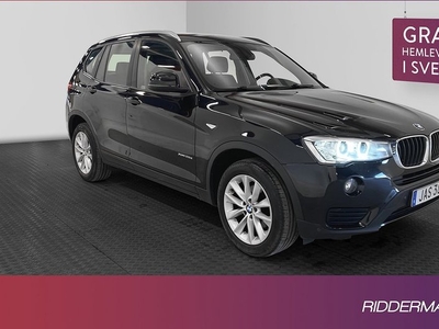 BMW X3xDrive20d D-värme Pano B-kamera H K Skinn Drag 2016, SUV