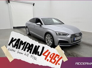 Audi A5Sportback 45 TFSI Q S-Line Sensorer Ränt 2019, Sportkupé