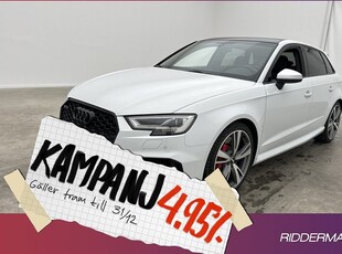 Audi RS3Sportback Q Pano B&O Cockpit Spor 2018, Halvkombi