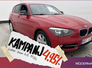 BMW 118d Sport line M-Värmare Sensorer Keyle 2012, Halvkombi