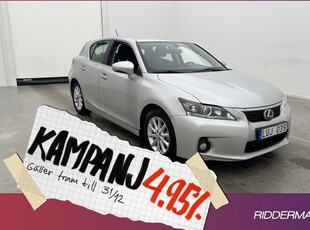 Lexus CT200h CVT Kamera Alcantara Keyless 2011, Halvkombi