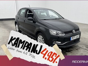 Volkswagen Polo5-dörrar 1.2 TSI Bluetooth 2016, Halvkombi