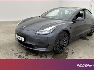 Tesla Model 3Performance AWD En-brukare Sv.Såld 2021, Halvkombi