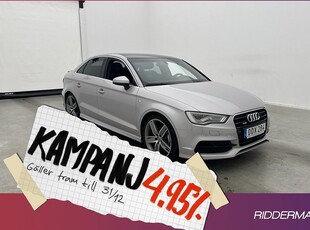 Audi A3Sedan TDI S-Line Pano Navi Matr 2014, Halvkombi