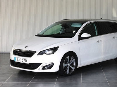 Peugeot 3081.6 HDi Allure Diesel Automat Nykamrem Panorama 2015, Halvkombi