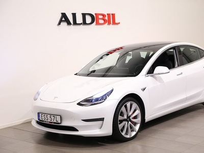 Tesla Model 3Dual Motor Performance AWD Pano Läder Navi 2019, Halvkombi