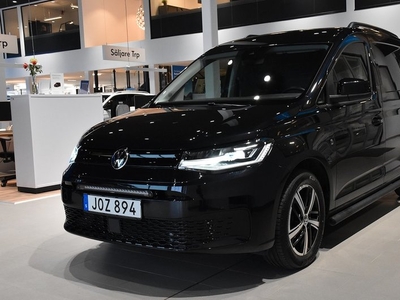 Volkswagen CaddyBlack Edition Skinn-LED-Värmare-active info 2022, Minibuss