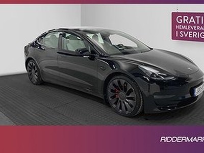 Tesla Model 3 Performance 513hk Sv.Såld Autopilot Pano MOMS