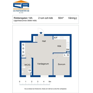 Hyr ett 2-rums lägenhet på 50 m² i Kalmar