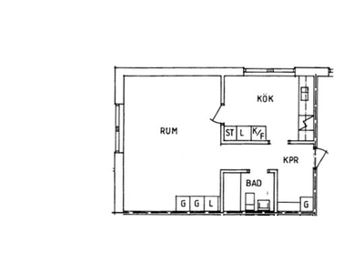 Hyr ett 1-rums lägenhet på 45 m² i Östersund