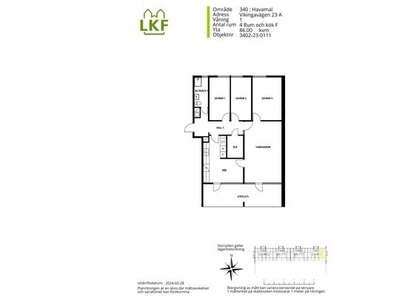 Hyr ett 4-rums lägenhet på 86 m² i Havamal