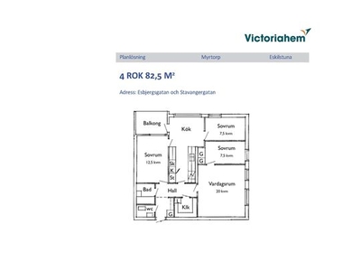 Hyr ett 4-rums lägenhet på 82 m² i Eskilstuna - Myrtorp