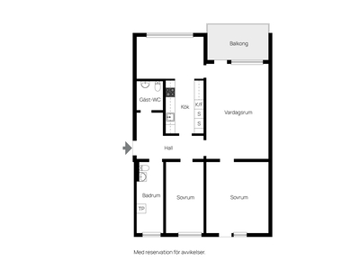 Lägenhet till salu på Hjortronvägen 55, 1 tr i Kungsängen - Mäklarhuset