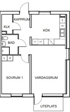 2 rums lägenhet i Umeå