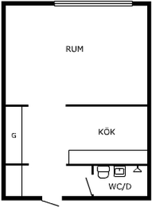 1 rums lägenhet i Lund