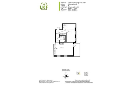 Hyr ett 3-rums lägenhet på 67 m² i Linero torg