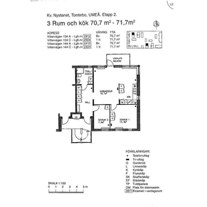 Hyr ett 3-rums lägenhet på 71 m² i Umeå