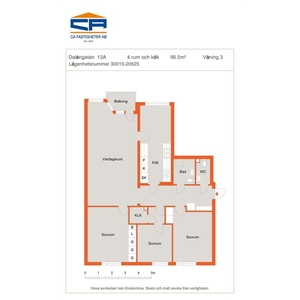 Hyr ett 4-rums lägenhet på 96 m² i Kalmar