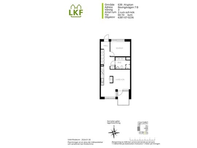 Hyr ett 2-rums lägenhet på 60 m² i Södra Sandby