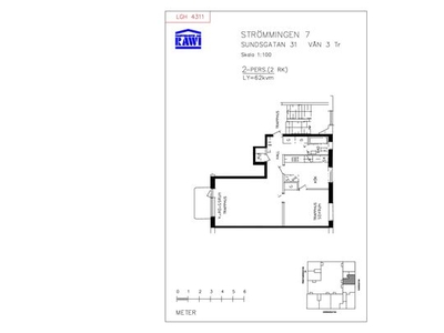 Hyr ett 2-rums lägenhet på 62 m² i Piteå