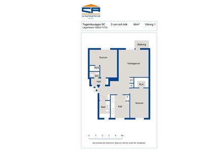 Hyr ett 3-rums lägenhet på 84 m² i Kalmar