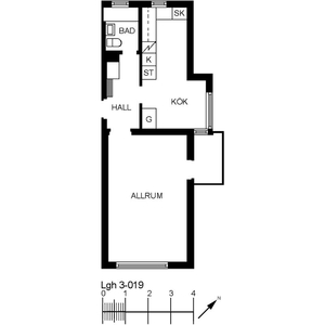 Hyr ett 1-rums lägenhet på 27 m² i Halmstad