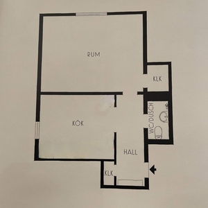 1 rums lägenhet i Enskede