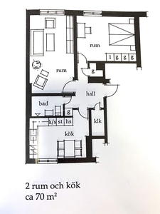 2 rums lägenhet i Landskrona